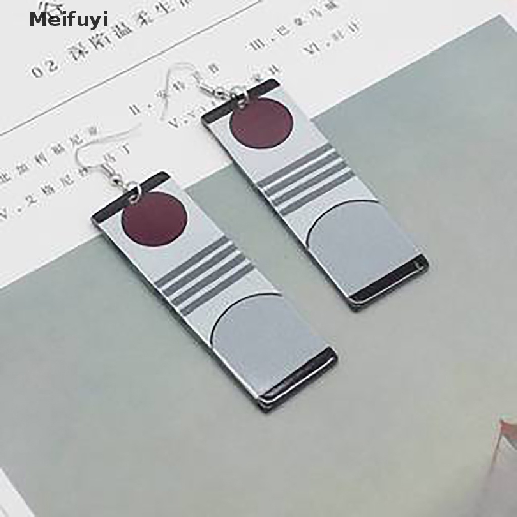 [Meifuyi] Acrylic Tanjiro Earrings Demon Slayer Earrings Anime Cosplay Props Girls Jewelry COD