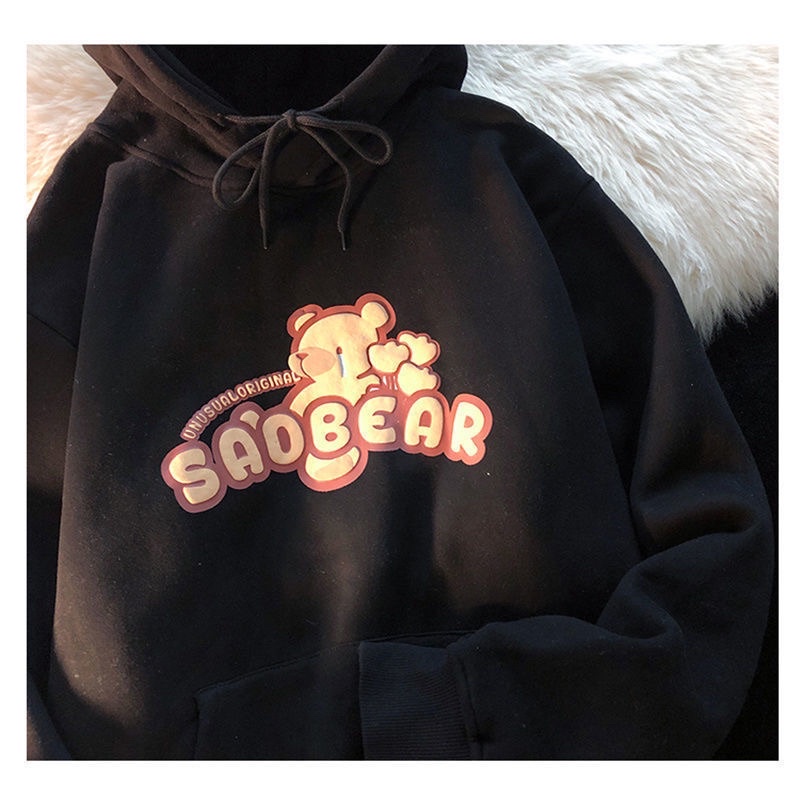 Áo Hoodie nam nữ unisex in 2 mặt chữ nổi , Áo nỉ bông có mũ 2 lớp phom rộng tay phồng dày dặn phong cách hàn quốc | BigBuy360 - bigbuy360.vn