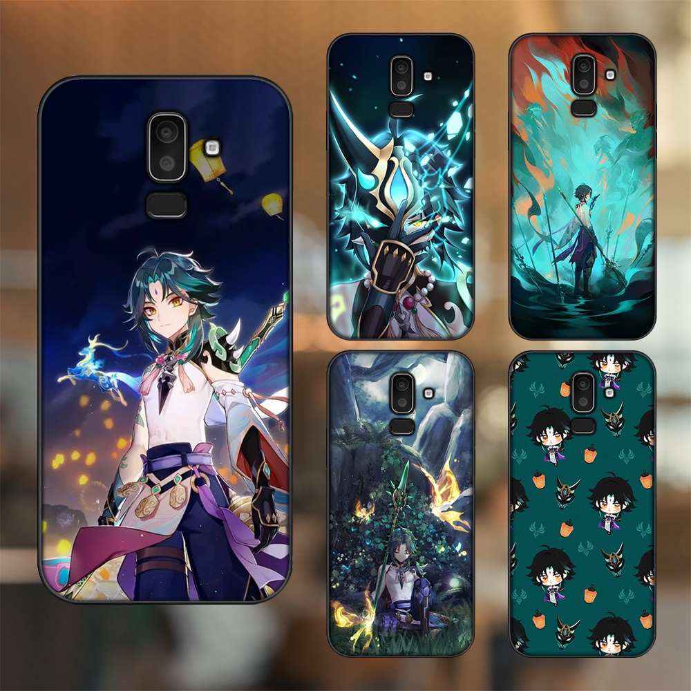 Ốp lưng Samsung J8 viền đen in hình Xiao Genshin Impact