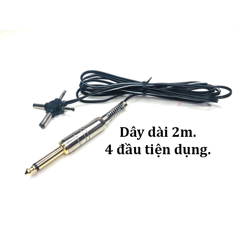 Dây 4 đầu đa năng kết nối máy phun xăm với bộ ổn áp máy pen