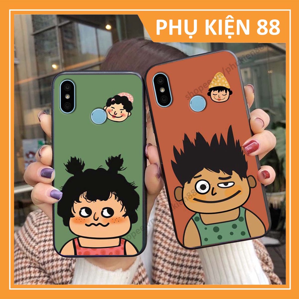 Ốp lưng Xiaomi Redmi 6 Pro / Mi A2 Lite ốp điện thoại LineBear, bé tóc xù, hoa siêu đẹp
