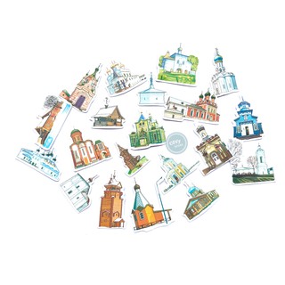 10 stickers kiến trúc tòa nhà