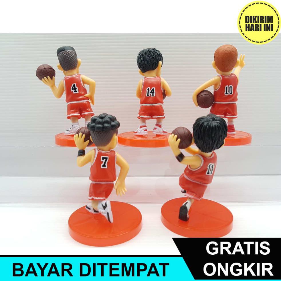 Set 5 Mô Hình Nhân Vật Trong Slamdunk Hanamichi Sakuragi Kaede Rukawa Jc689