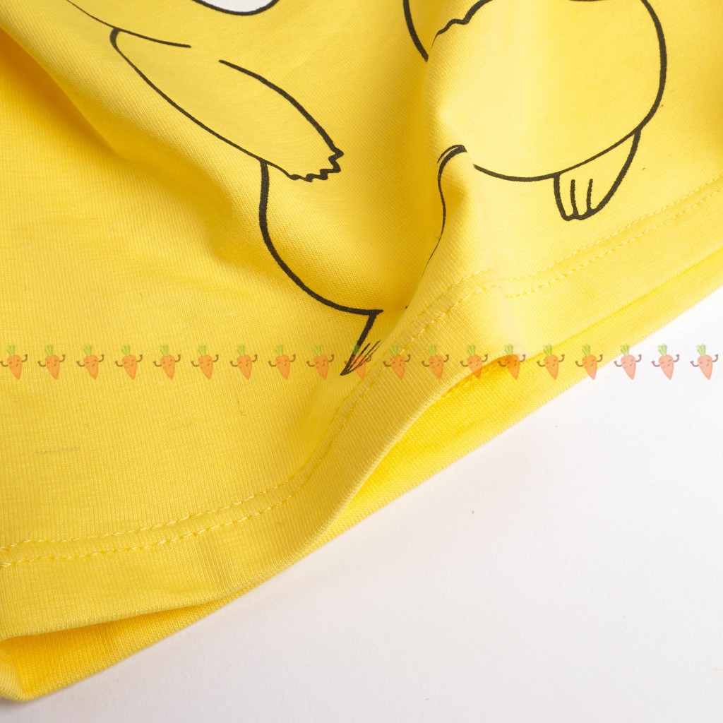 [SALE] Áo Thun Cho Bé Trai, Bé Gái Minky Mom Vải Cotton 100% Họa Tiết Pikachu Ngộ Nghĩn, Áo Thun Trẻ Em Cộc Tay MKMA2108