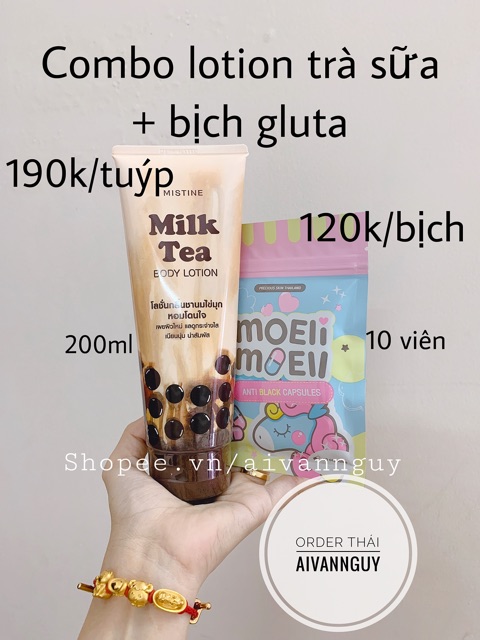 [TẶNG THANH SOAP VIT C]Sữa dưỡng thể trà sữa trân châu Mistine | BigBuy360 - bigbuy360.vn
