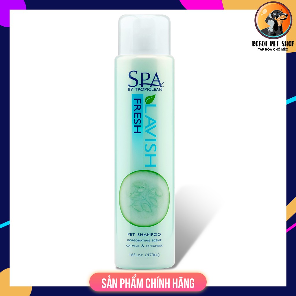 DẦU GỘI DƯỠNG LÔNG MỀM MƯỢT THƯ GIÃN CHO CHÓ MÈO - TROPICLEAN SHAMPOO