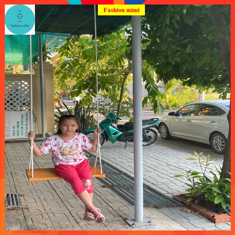 Xích Đu Gỗ Tự Nhiên Nguyên Khối kích thước ghế 50x20