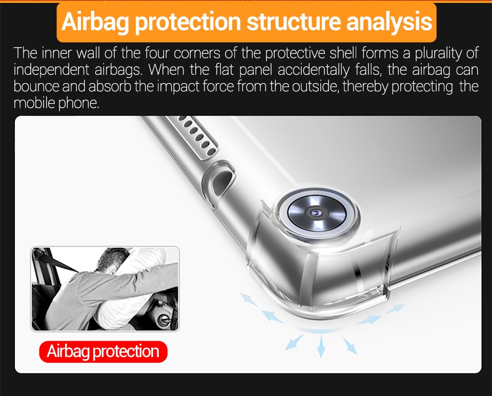 Vỏ silicon chống va đập Huawei MediaPad T3 7.0 3G BG2-U03 BG2-U01 7 inch  Ốp lưng transparent rubber back cover