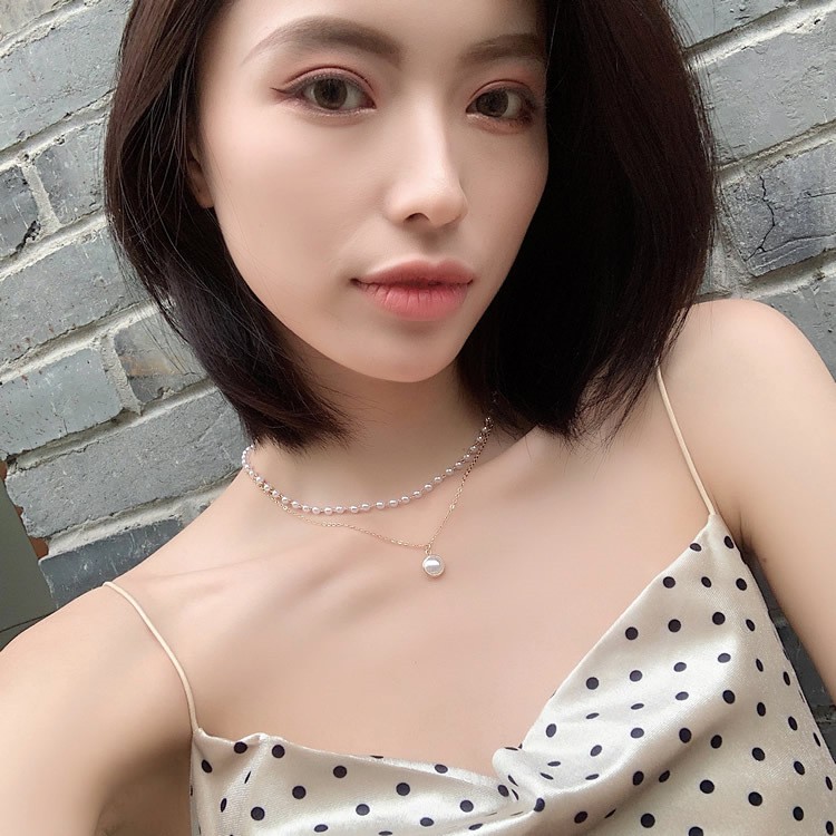 [Mã FAMS8 hoàn 8K xu đơn bất kỳ] Vòng cổ 2 tầng họa tiết hạt tròn đáng yêu VC77 | BigBuy360 - bigbuy360.vn