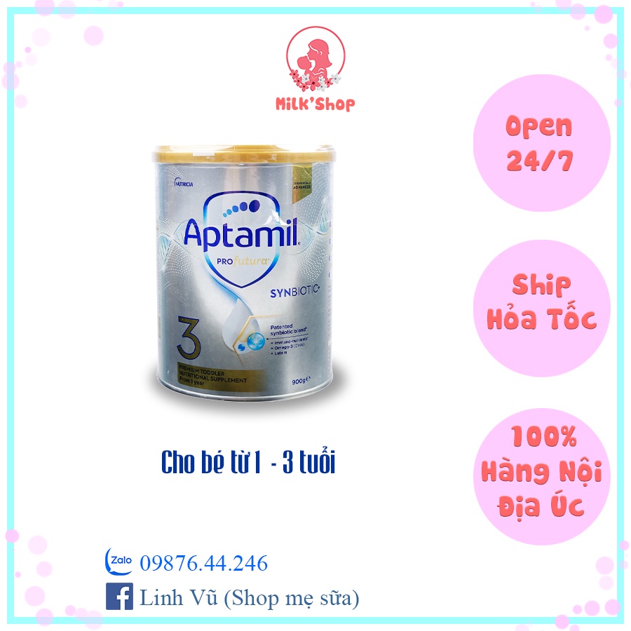 SỮA APTAMIL PROFUTURA ÚC SỐ 1,2,3,4 900G mẫu mới