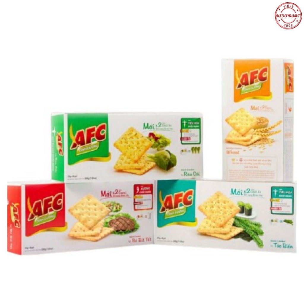 Bánh AFC Dinh Dưỡng Vị Lúa Mì / Bít Tết / Rau / Tảo Biển 200g