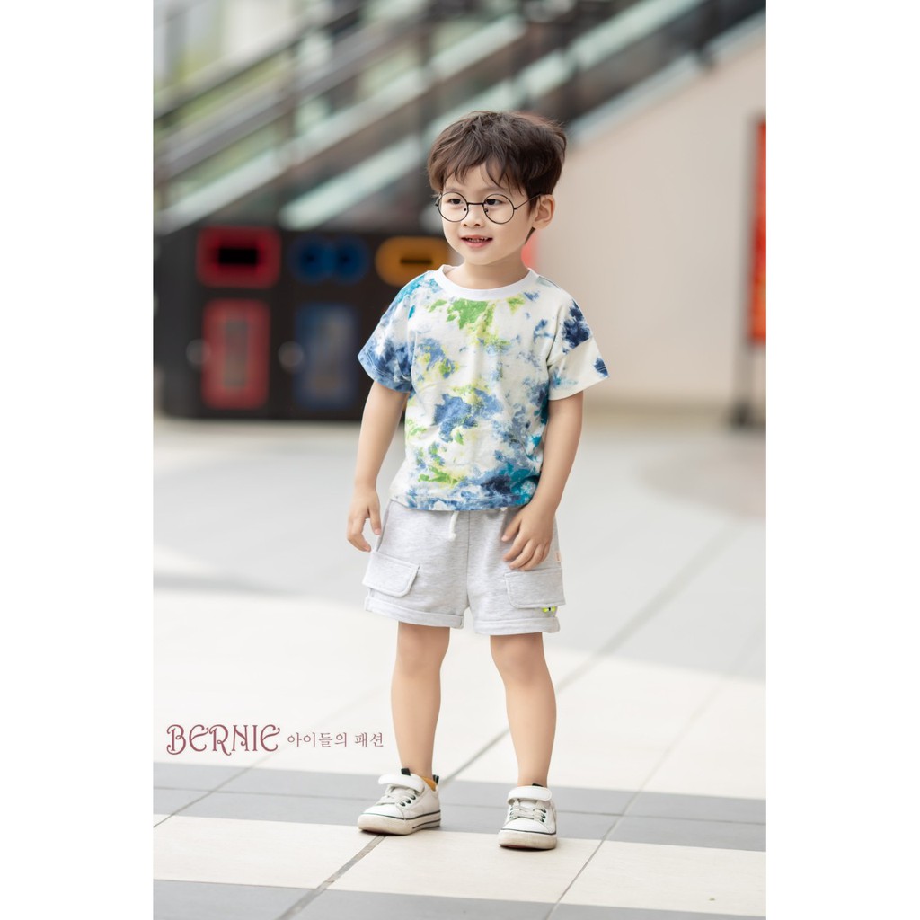 Bộ cotton unisex hoạ tiết vảy sơn cá tính cho bé, bộ thun mềm mát