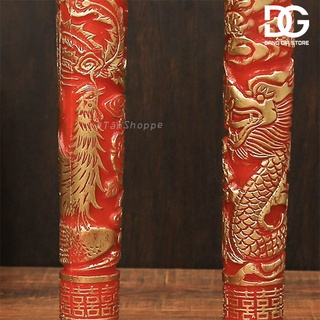 [CHÁY 8H-12H] Set 02 cây đèn cầy đám cưới long phụng