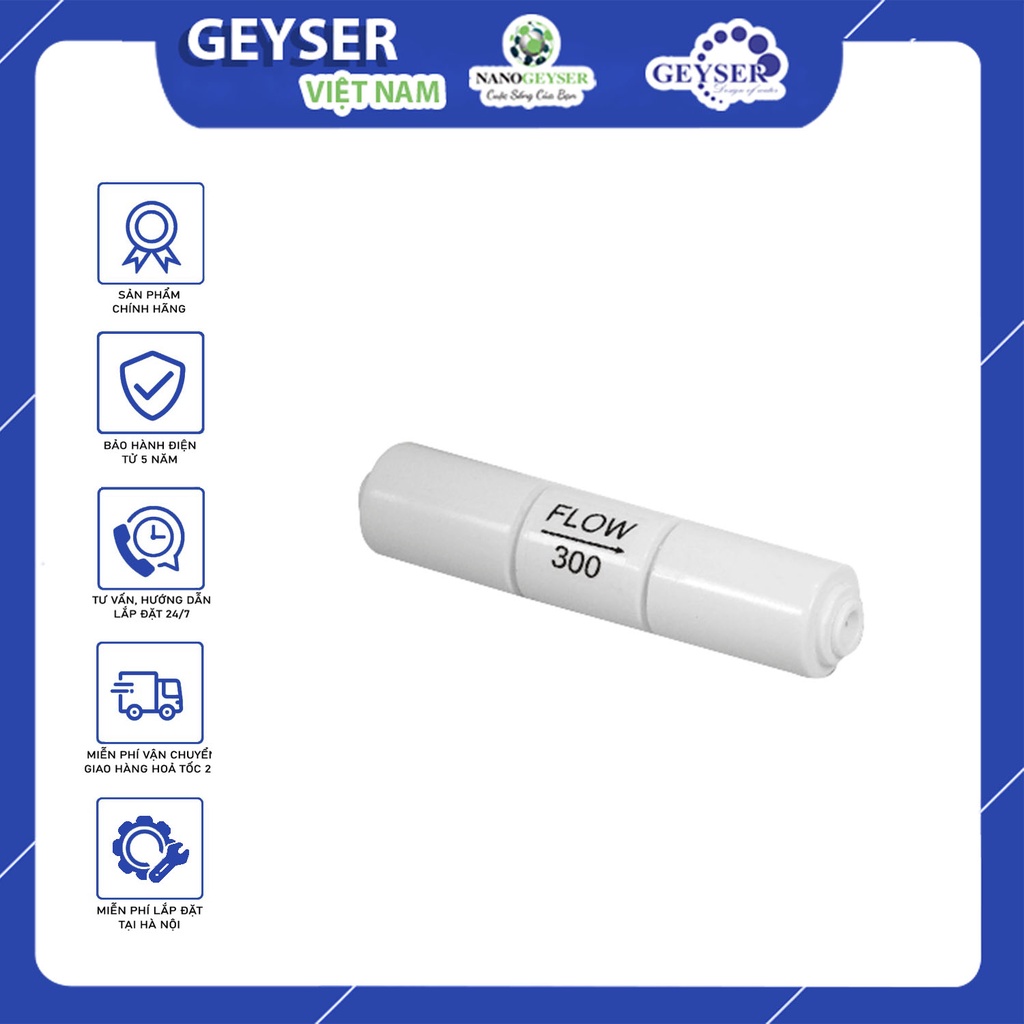 Van nước thải, van Flow nối nhanh 300cc dùng cho máy lọc nước RO, Karofi, Kangaroo, Aqua...