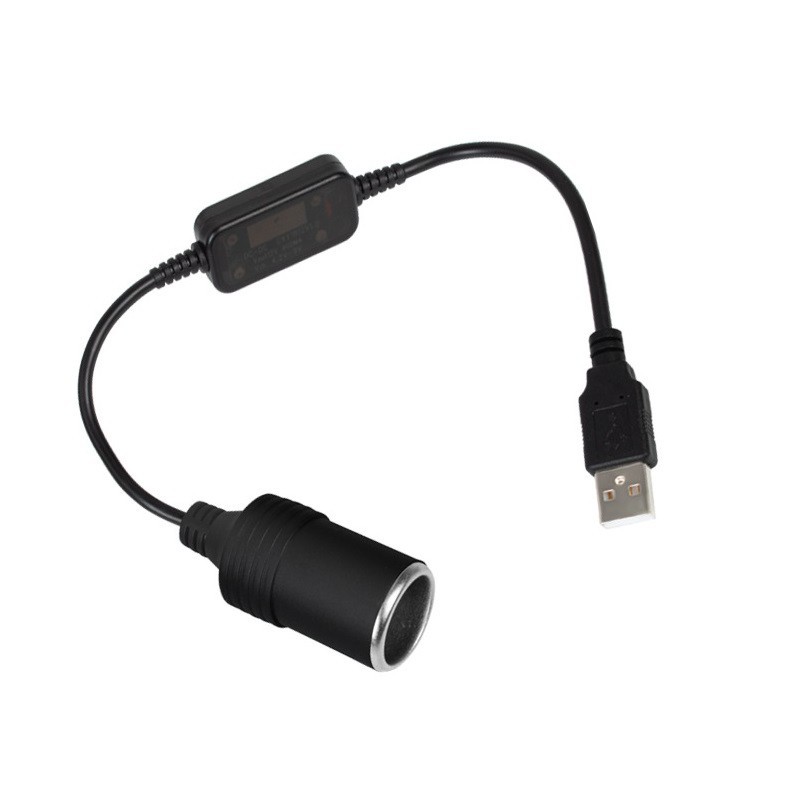 Cáp chuyển đồi nguồn USB 5V sang nguồn tẩu 12V tiện dụng trên ô tô xe hơi