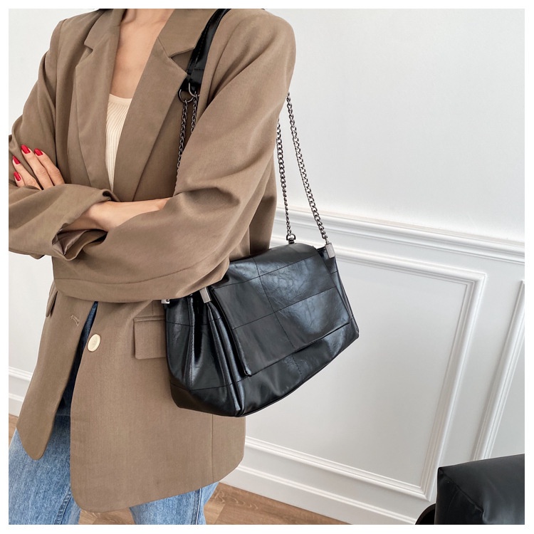 Túi đeo vai IELGY cỡ lớn họa tiết hình thoi phong cách đơn giản thời trang cho nữ