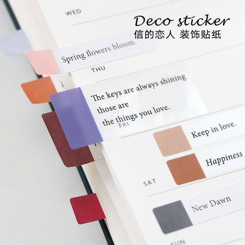 Bộ 3 tấm sticker Cardlover Color mood hình dán trang trí sổ tay | BSB241