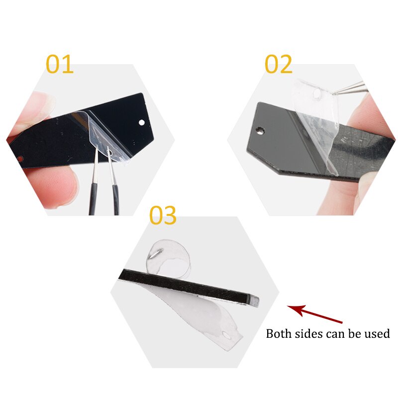 Túi 30 Hạt Đá Acrylic Màu Đen Tráng Gương Dùng May Vá