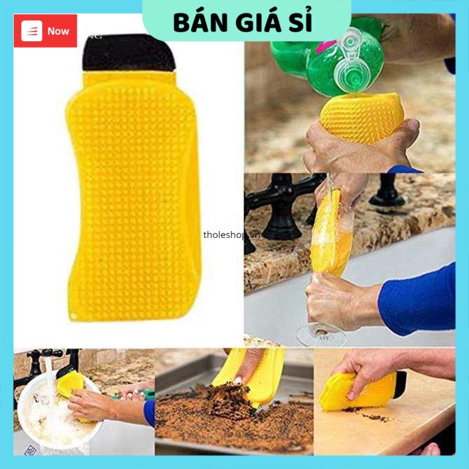 Miếng Lau Chùi Nhà Bếp GIGAHOME Dụng Cụ Chà Nồi, Xoong Vệ Sinh Nhà Bếp Silicone 3in1 5270