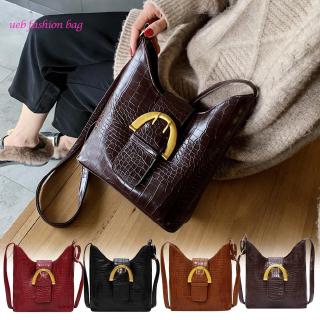 Túi đeo chéo chất liệu da phong cách vintage cho nữ