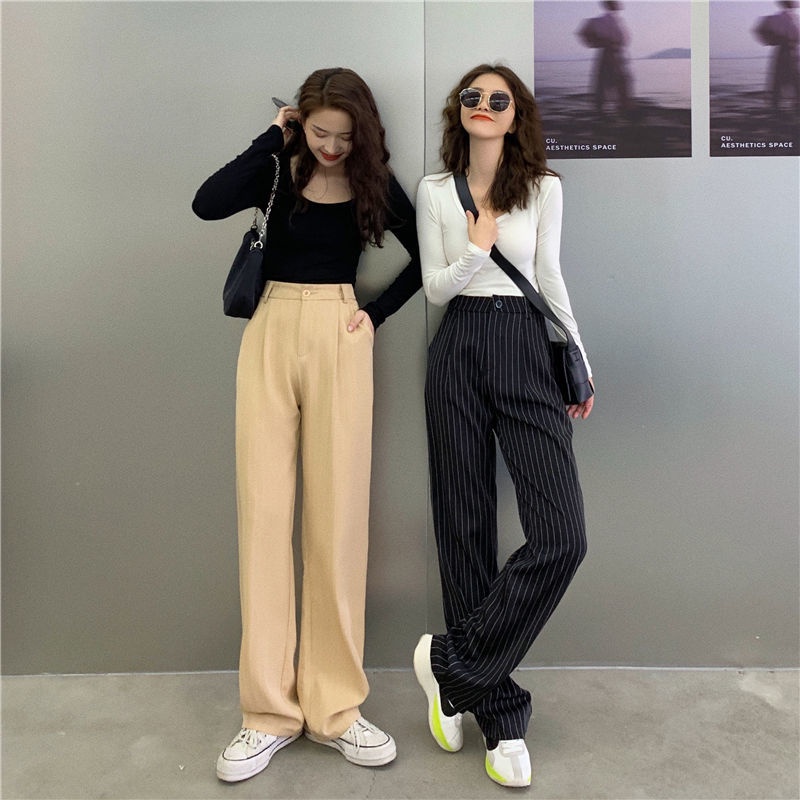 Quần Dài Màu Trơn Phong Cách Hàn Quốc Thời Trang Cho Nữ