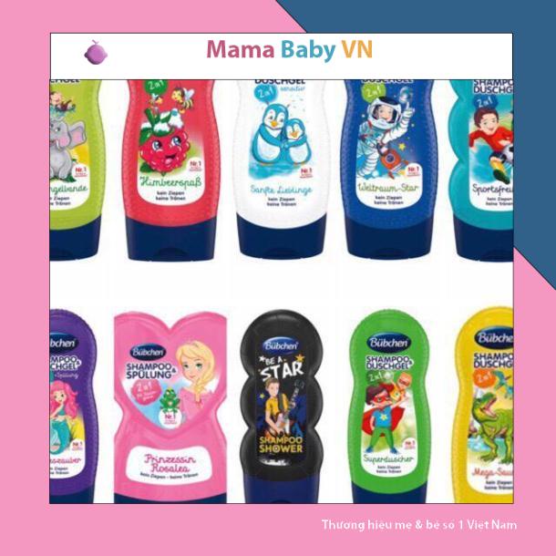 Sữa tắm gội cho bé Bubchen đủ hương 230ml nội địa Đức tốt cho trẻ sơ sinh 230ml MamaBabyVN