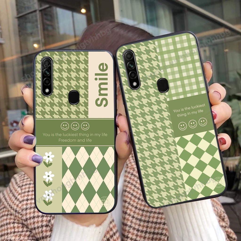 Ốp lưng Oppo A31 2020 / A8 trái tim gấu thể thao , smile mặt cười cực cute