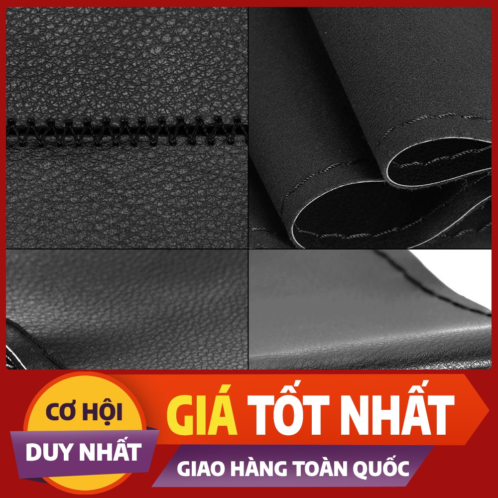 Bọc vô lăng khâu tay cho ô tô bằng da cao cấp