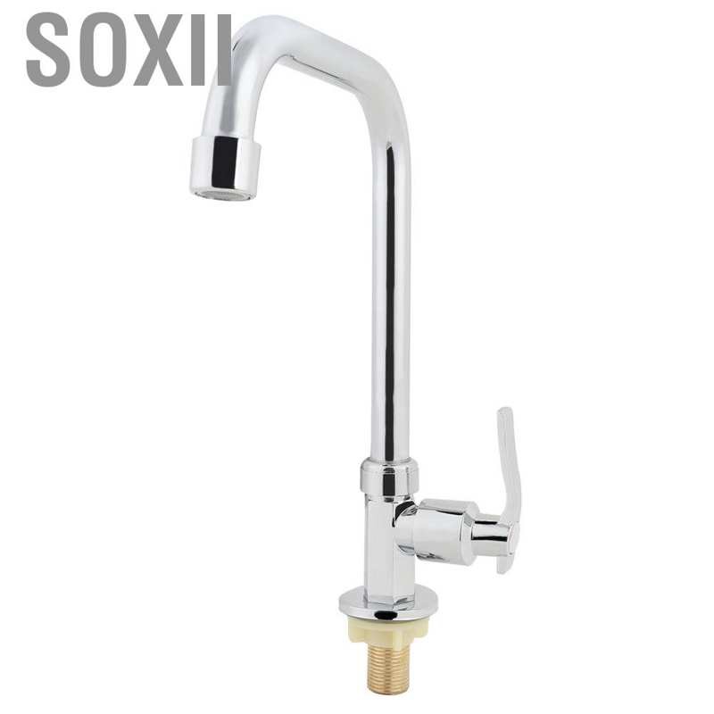 Soxii G1/2&quot;Brushed Alloy Water Faucet Spray Kitchen Sink Basin Cold Taps