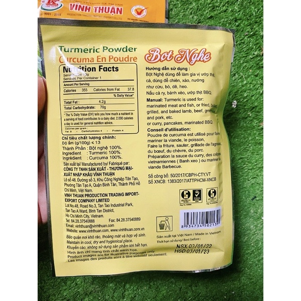 Bột nghệ 50g hiệu Vĩnh thuận