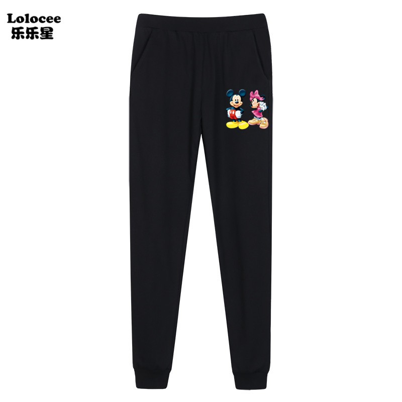 Quần Jogger Lưng Thun Co Giãn In Hình Chuột Mickey Cho Bé