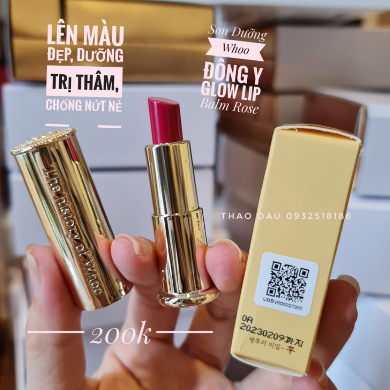 Mini Son Dưỡng Trị Nhăn Whoo Glow Lip Balm mẫu mới date 2023