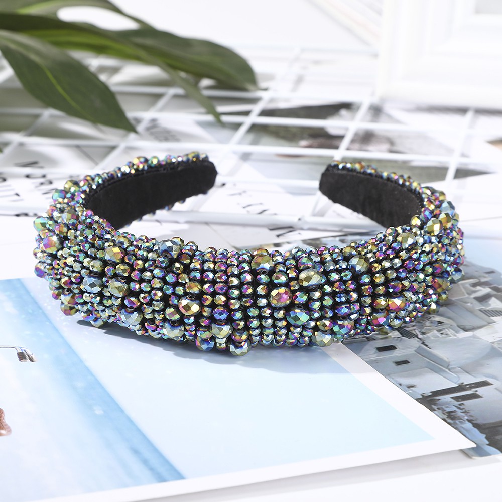 Băng đô cài tóc đính đá nhân tạo lấp lánh sang trọng thời trang