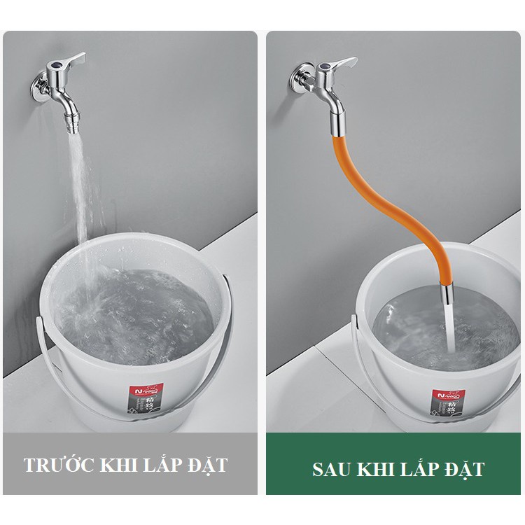 Ống nối dài vòi nước xoay 360 độ linh hoạt tiện lợi 20/30/50cm