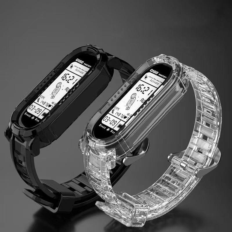 Dây Đeo Thay Thế Chất Liệu Silicon Màu Trơn Cho Xiaomi Mi Band 7 6 5 4 3 Xiaomi Band