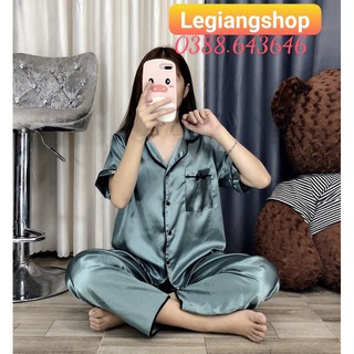 Đồ bộ pijama phi lụa tay ngắn
