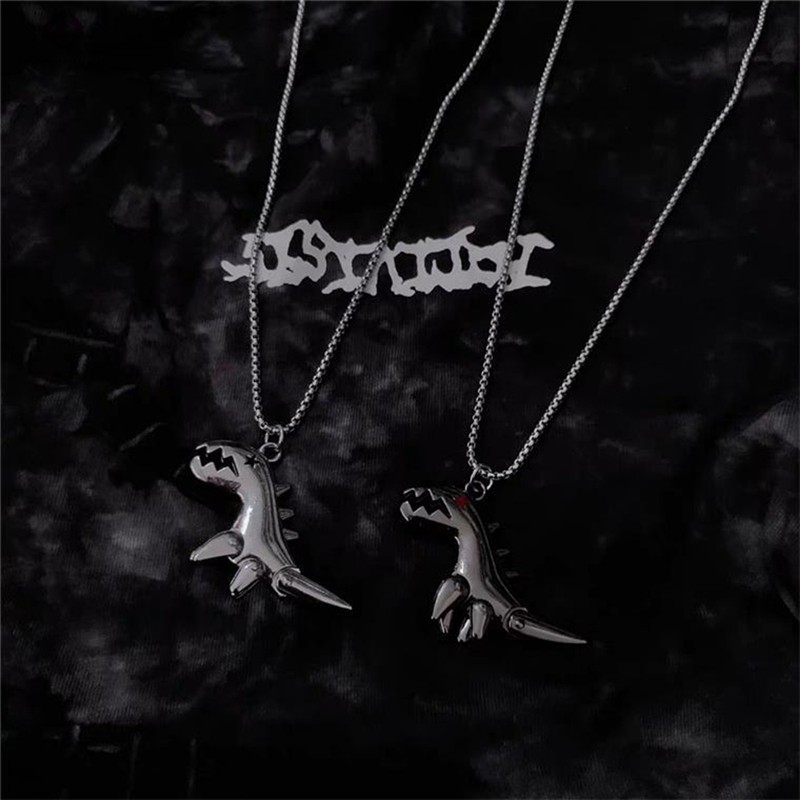 Dây Chuyền Mặt Hình Khủng Long Phong Cách Hip Hop Độc Đáo