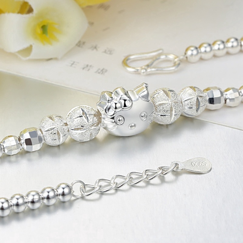 Sẵn Sàng Cổ Bạc Vòng Tay Vòng Tay Chuyển Hạt Trang Sức Bạc