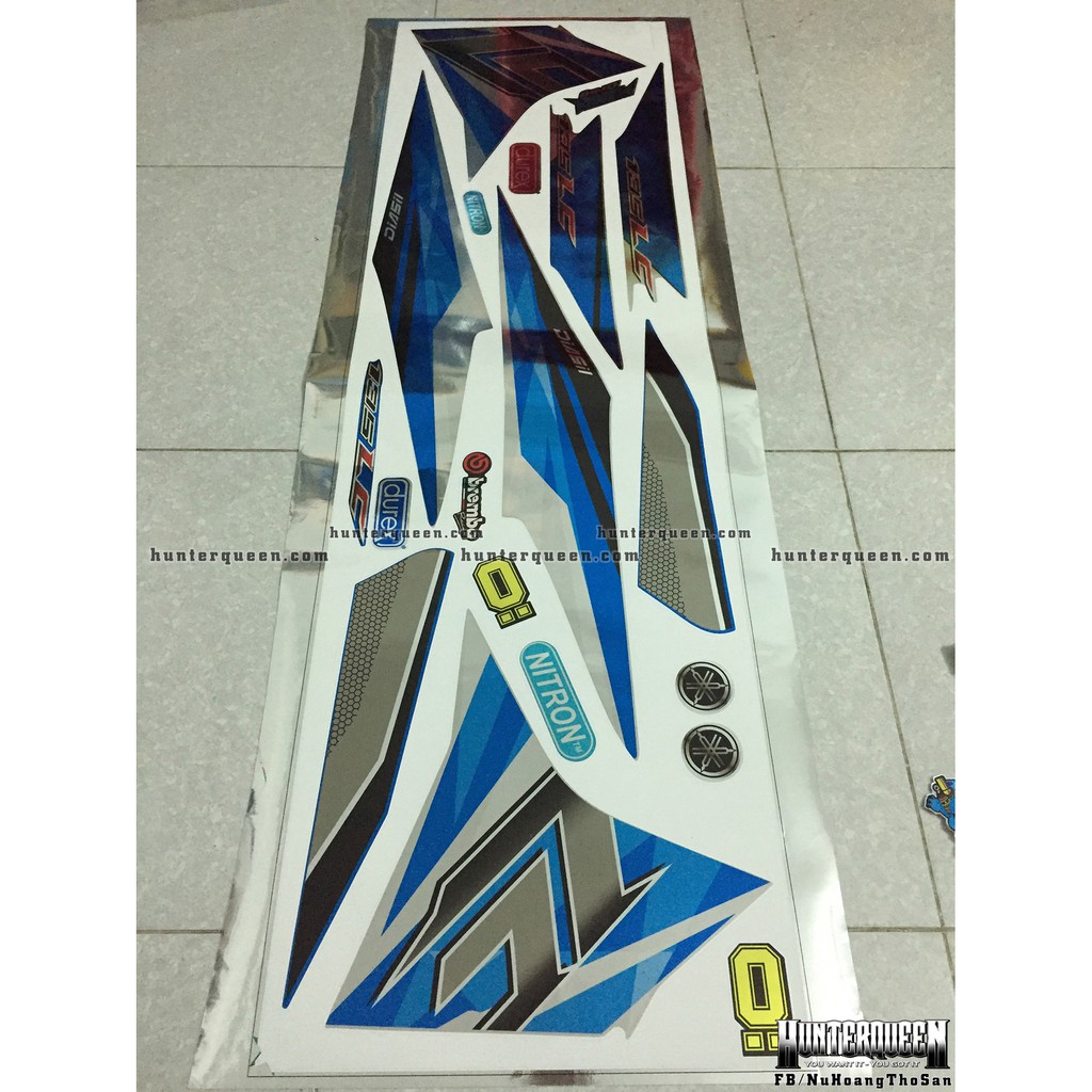 Tem rời Exciter 2011. LC 2017, chất liệu CROM, bạc xanh. Ex 135 đời 2011 đến 2014.