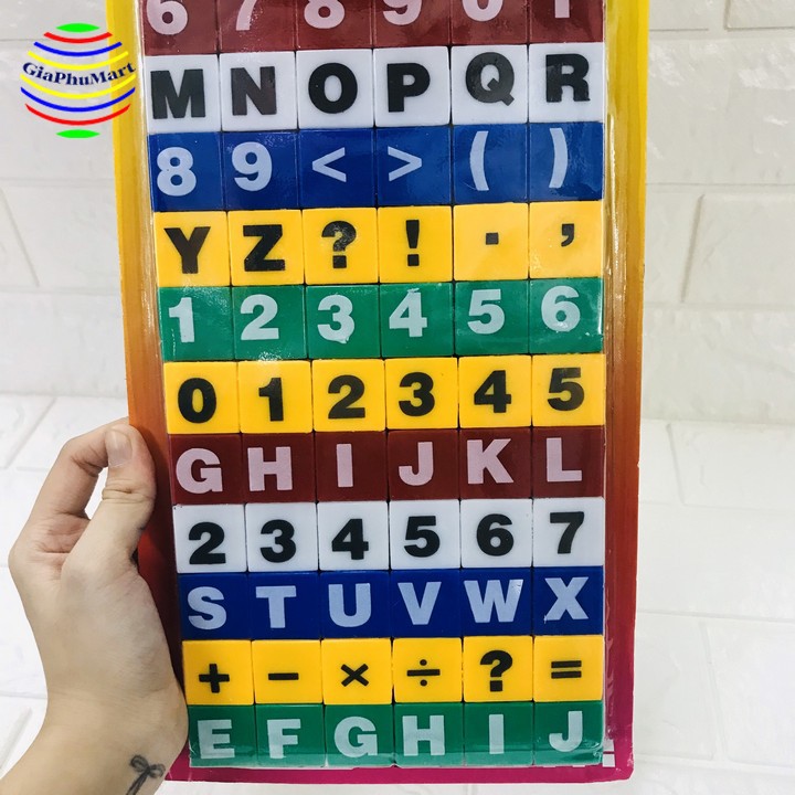 Bảng chữ cái và số bằng nhựa - Đồ học cho bé
