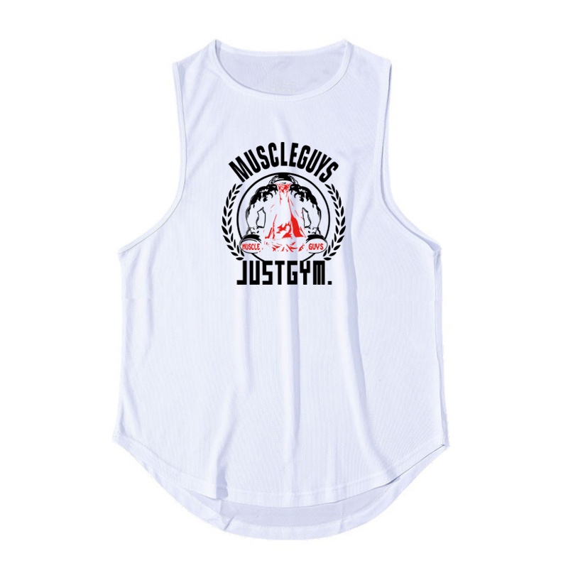 Áo Thun Ba Lỗ Không Tay Khô Nhanh In Hình Thương Hiệu Cơ Bắp Mùa Hè Dành Cho Nam Tập Thể Hình