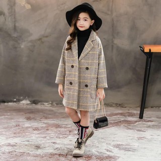 Áo dạ kẻ cho bé gái (Mã MG021)