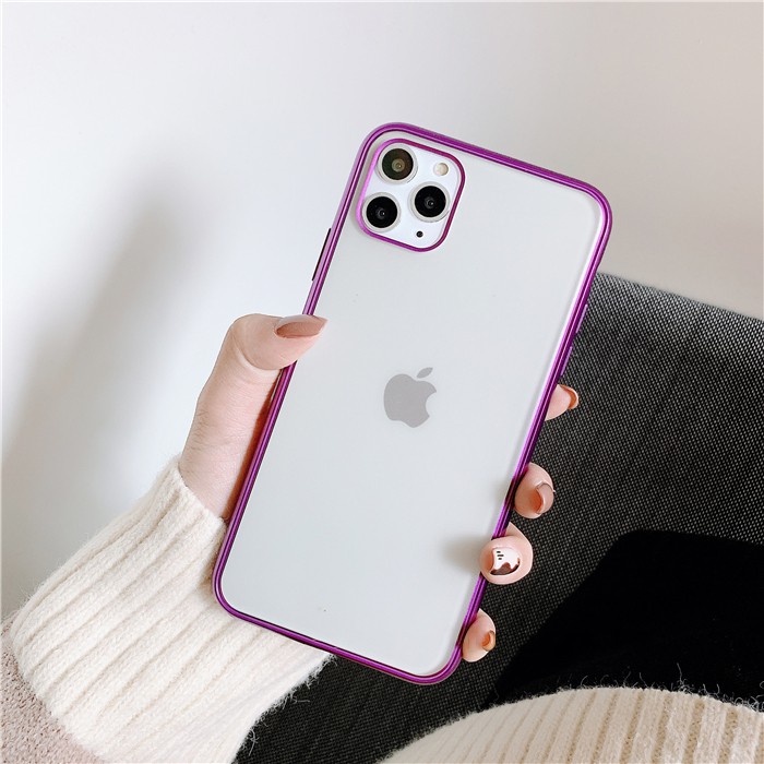 Ốp lưng iphone Trong mờ viền ánh kim 5/5s/6/6plus/6s/6s plus/6/7/7plus/8/8plus/x/xs/xs max/11/11 pro/11 promax/samsung | BigBuy360 - bigbuy360.vn
