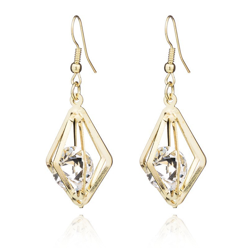 Bông tai pha lê thiết kế thời trang xinh xắn