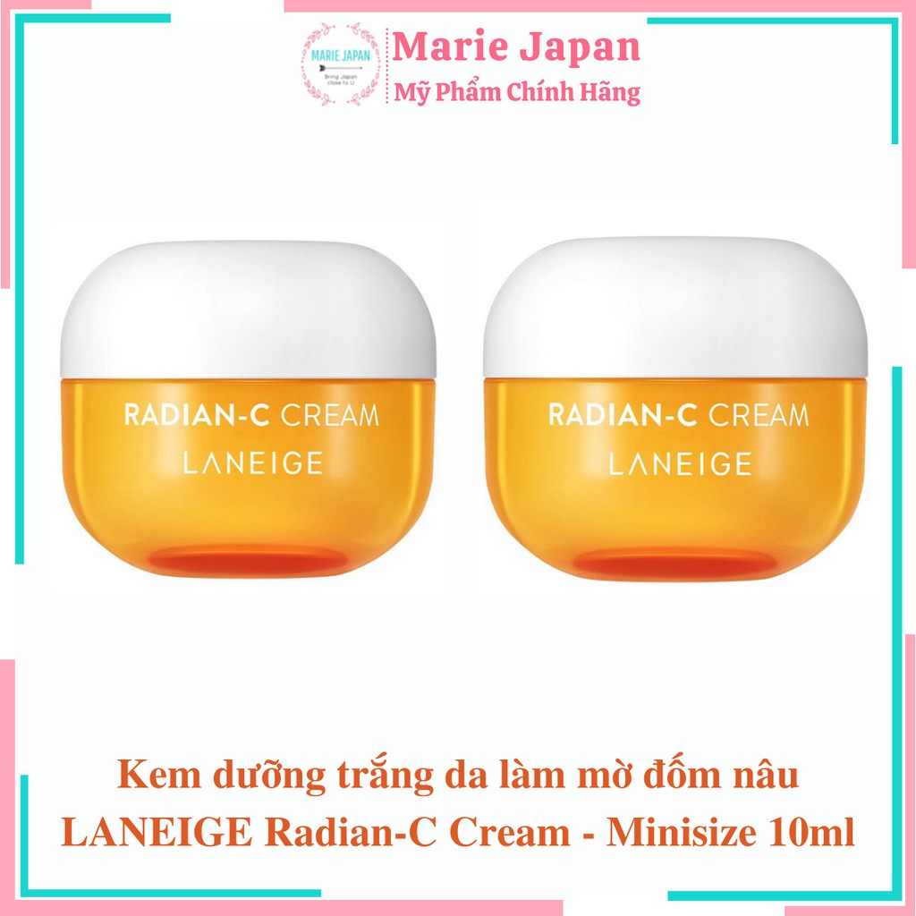 Kem dưỡng trắng da làm mờ đốm nâu LANEIGE Radian-C Cream - Minisize 10ml