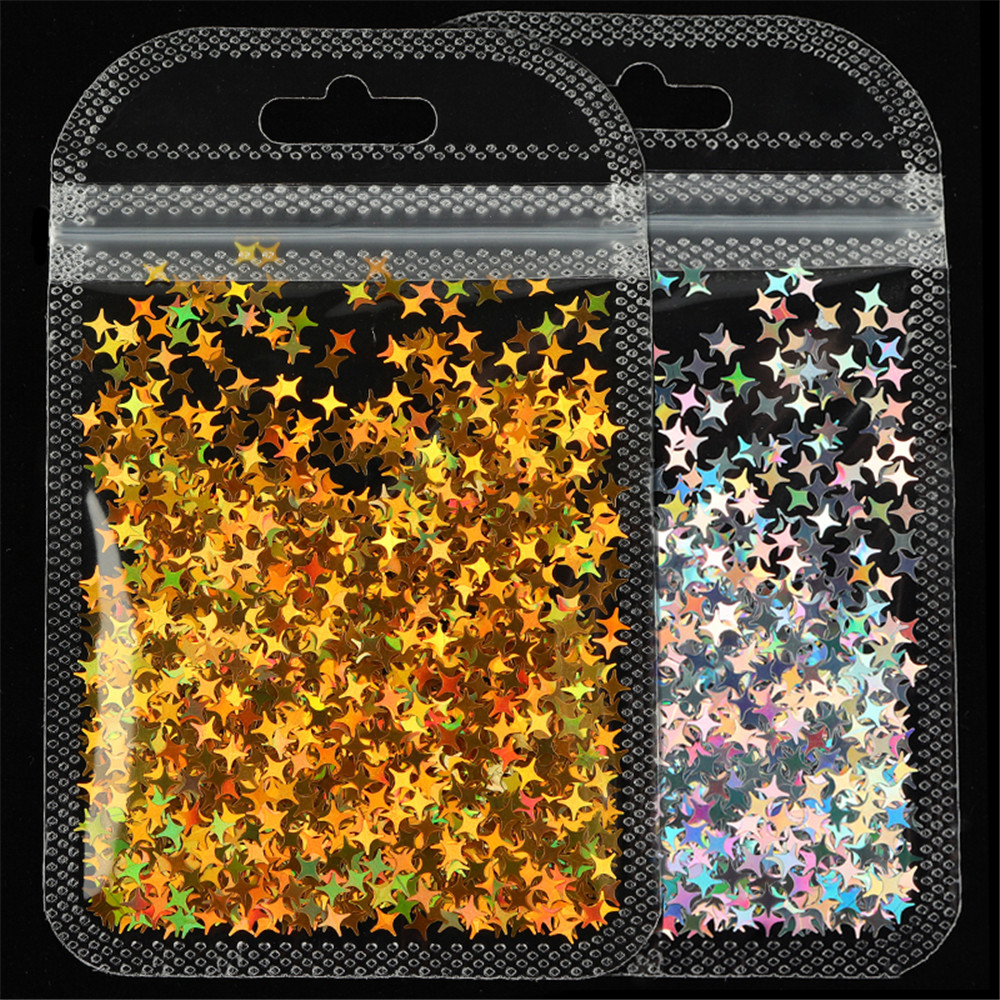 Kim Sa Laser Lấp Lánh Trang Trí Móng Nghệ Thuật DIY