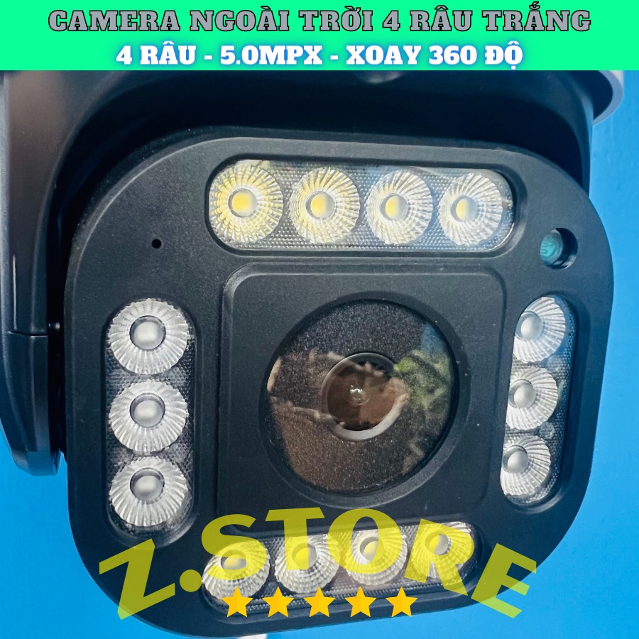 Camera Yoosee PTZ 5.0 MPX 15 led - Gray, đàm thoại 2 chiều, chống nước, hàng chính hãng camera wifi ptz 4 râu trắng
