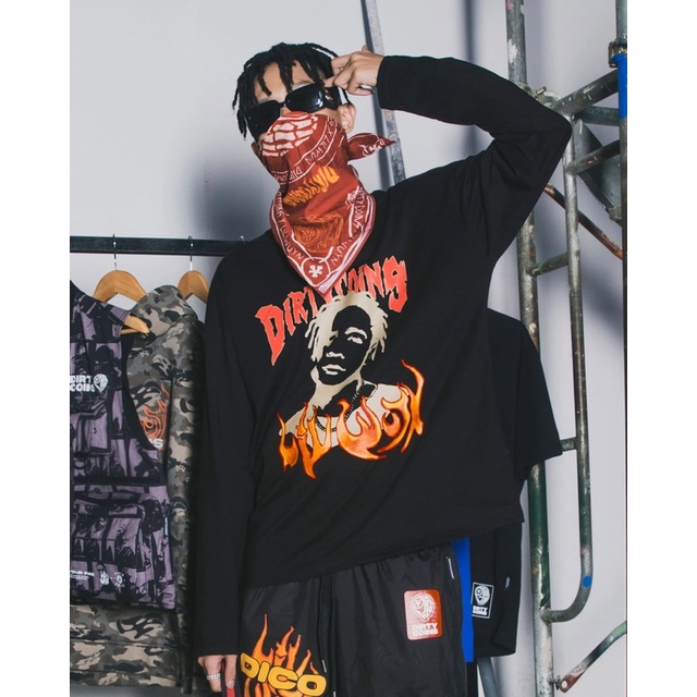 DirtyCoins x LilWuyn Print L/S T-Shirt - Black