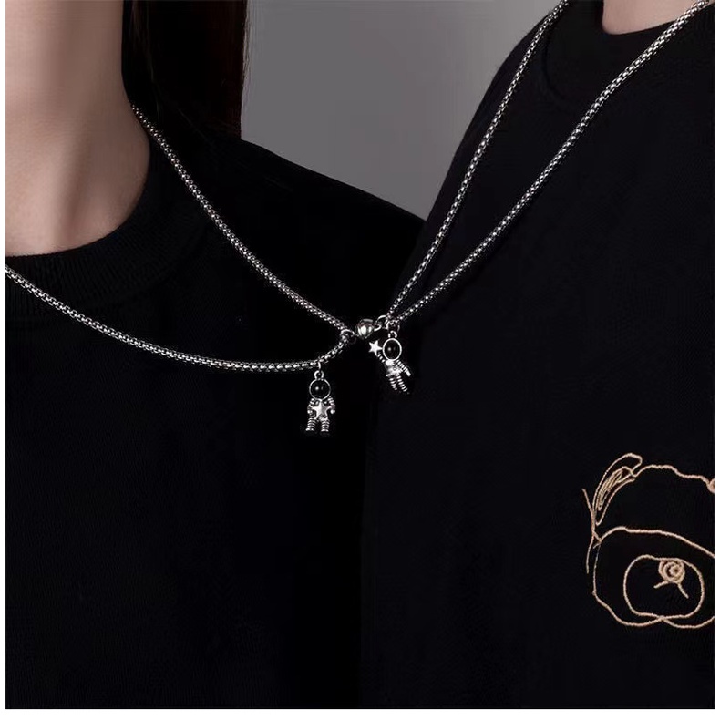 iF YOU Vòng cổ Mặt Hình Trái Tim Có Nam Châm Phong Cách Vintage Cho Nữ