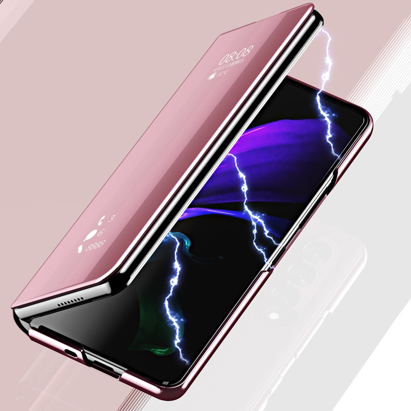 Ốp điện thoại nắp lật mặt gương chống sốc cho Samsung Galaxy Z Fold 3 Fold 2 5G Fold 1 Galaxy W21
